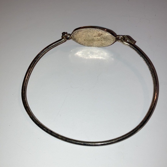 Vintage Alpaca Mexico Silver Mother of Pearl and Abalone Bracelet - Picture 4 of 7